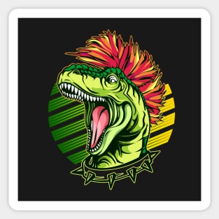Punk T-Rex Dinosaur Sticker